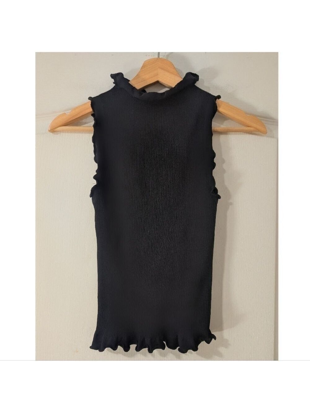 NEW Free People Intimately | Rib + Lettuce Muscle Tank In Black (M/L) - Picture 4 of 10
